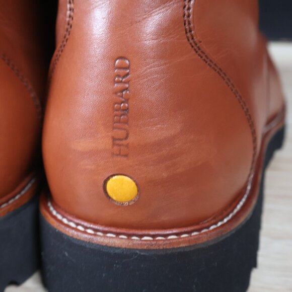 Samuel Hubbard Boots Mens Size 11.5 Brown Leather Cap Toe Side Zip Portugal - Picture 9 of 14
